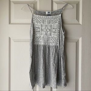 Old Navy Striped Embroidered Tank Top